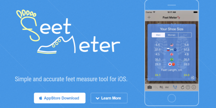 [iOS] Feet Meter – foot length and shoe size measurement using iPhone camera