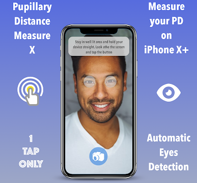 Pupillary Distance Measure X – accurate PD with 1 tap only.